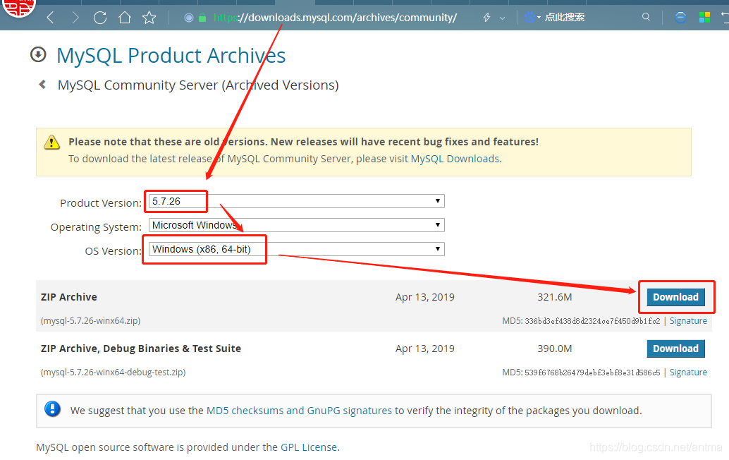 mysql下载安装配置 5.7.26 / 5.7.X(免安装版)详细安装教程-老麻
